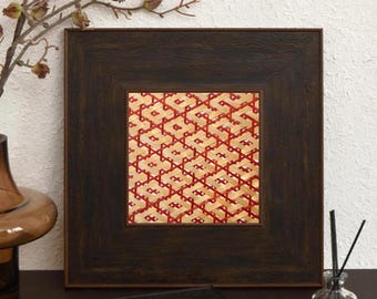 Colgante de pared de bambú con geometría tejida, estilo vintage tradicional, decoración de pared, bohemio, japonés, zen, para el hogar.
