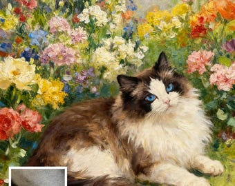 Retrato personalizado de mascota, pintura al óleo personalizada a partir de una foto, regalo conmemorativo para mascotas, regalo para amantes de las mascotas, descarga digital