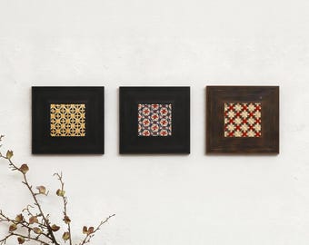 Colgante de pared de bambú con geometría tejida, estilo vintage tradicional, decoración de pared, bohemio, japonés, zen, para el hogar.