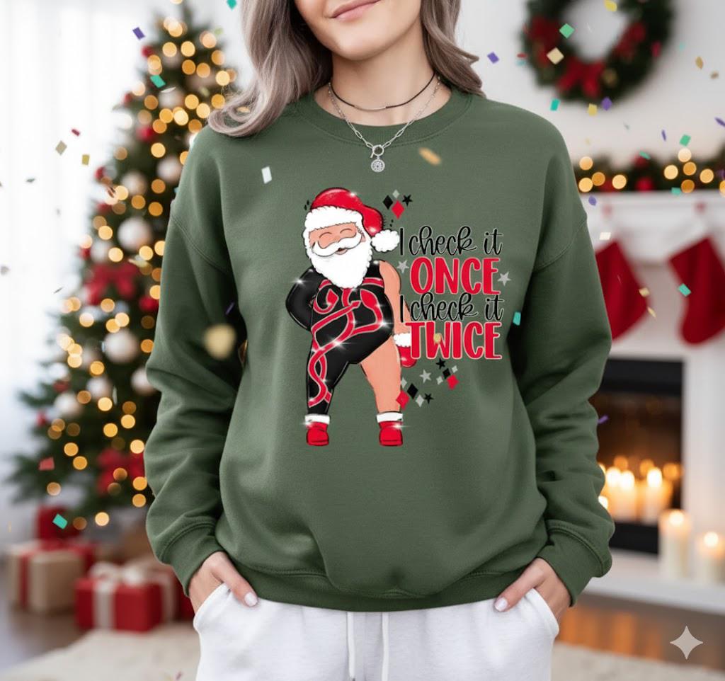 Santa Checking Twice - Etsy