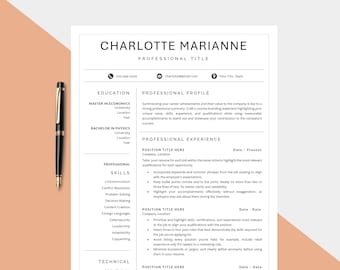 CV-sjabloon opschonen | Modern minimalistisch ontwerp (digitale download)