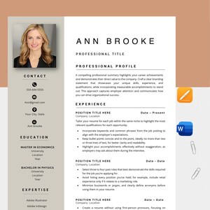 Modern Resume Template | Editable CV, Cover Letter (Word & Google Docs)