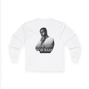 Long Live Rob Base Long Sleeve Tee | Tribute Portrait Shirt