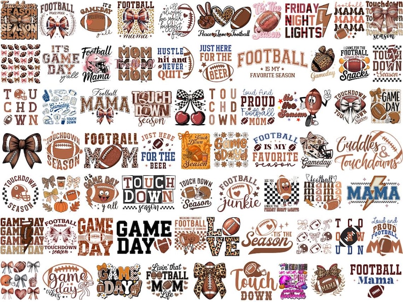 Pacote com mais de 300 imagens PNG de futebol, incluindo Dia de Jogo Retrô e Laços Coquette (Download Digital) imagem 2