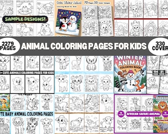 動物の塗り絵 | 2279ページ以上、子供向け印刷可能（PDF）