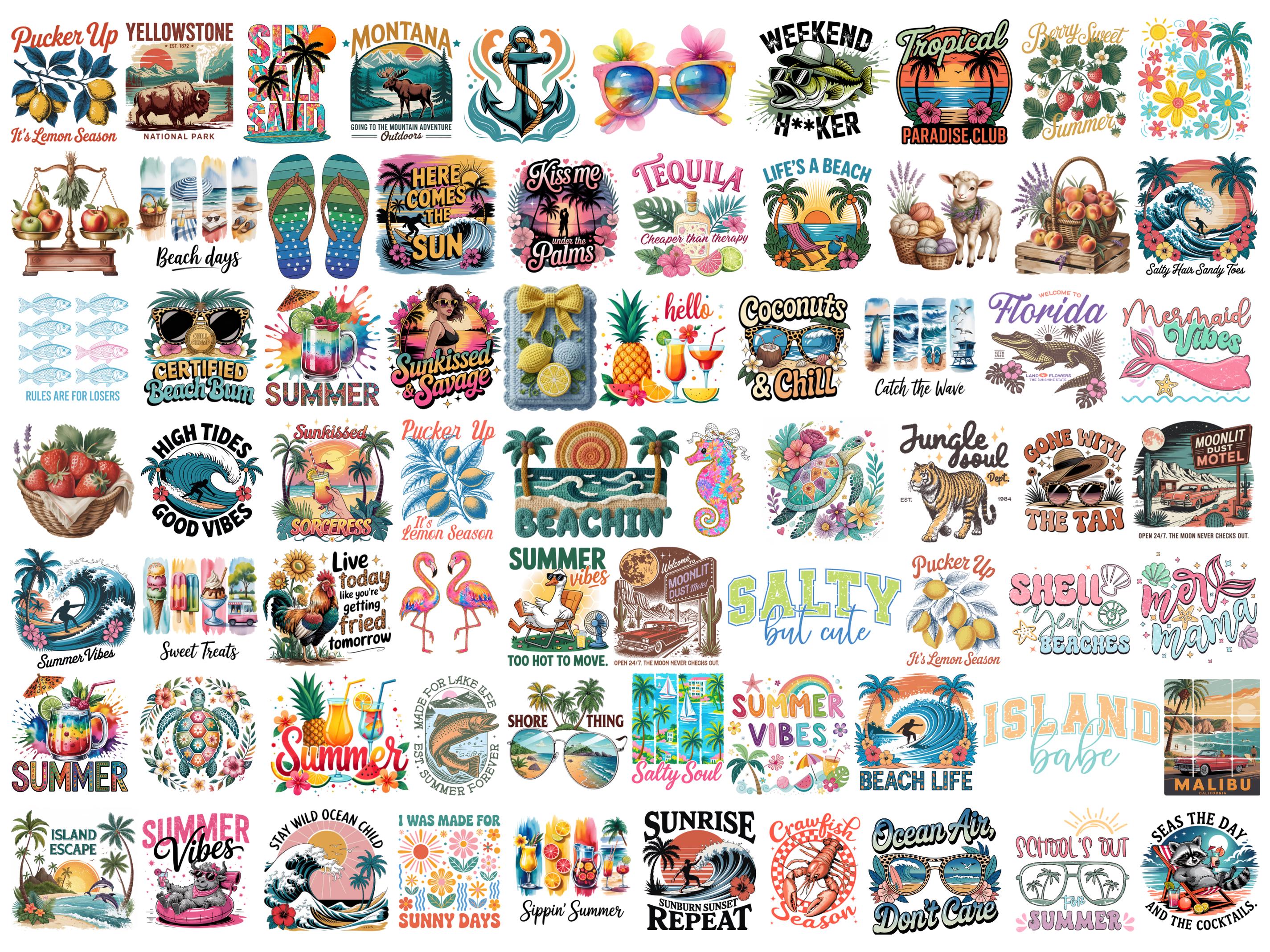 420+ Summer PNG Mega Bundle, Tropical Beach Clipart (digital Download ...