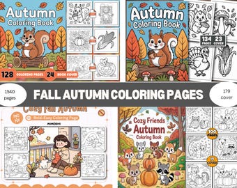 Autumn Coloring Book | 1540 Fall Designs (PDF)