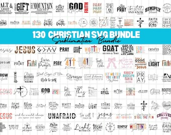 Christian SVG Bundle, Scripture, Jesus, God, Faith (Digital Download)
