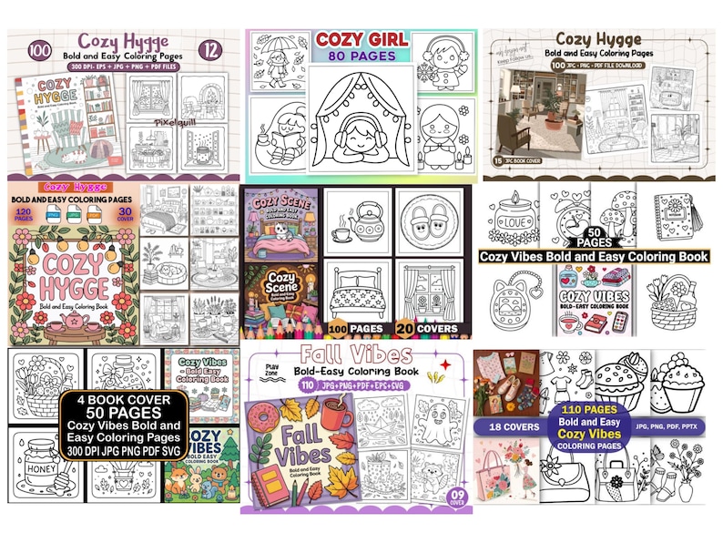 Bold & Easy Coloring Pages | 5000+ Designs Mega Bundle (PDF) - Etsy