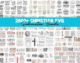 Christian SVG Mega Bundle, Bible Verse, Religious Designs (Digital Download)
