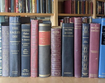 Decorative Vintage Books Set of 10 - Curated Vintage Book Decor - Bookshelf Styling - Home Decor