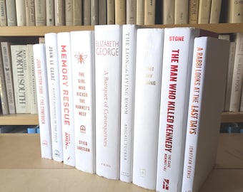White Books for Decor - Set of 9 – Mixed Decorative Library Decor