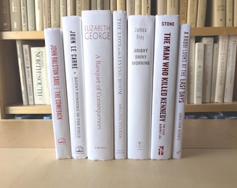White Books for Decor - Set of 7 – Mixed Decorative Library Decor