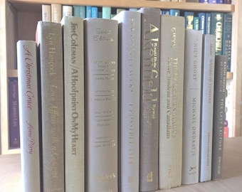 Set of 8 Curated Tan Books - Home Decor - Bookshelf Styling
