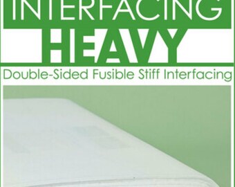 Fast To Fuse Heavyweight Double Sided Interfacing, Thick Interfacing, Craft Ultra Firm Stabilizer, Iron White Fusible Heavy Weight