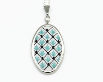 Patterned Embroidery Pendant