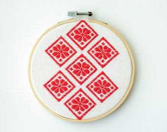 Japanese Floral Embroidery Hoop Art