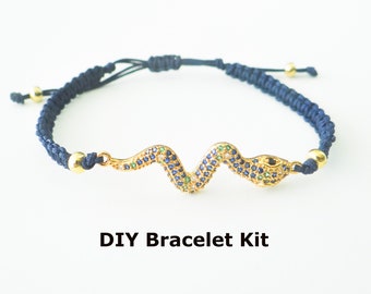 DIY Bracelet Kit - Macrame Snake Bracelet Tutorial