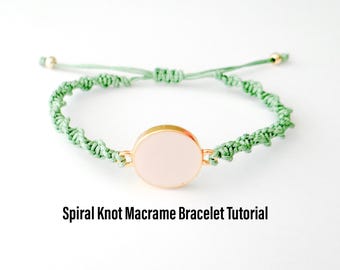 Spiral Knot Macrame Bracelet Tutorial