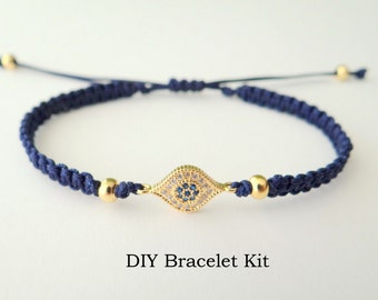 DIY Bracelet Kit - Rhinestone Macrame Bracelet Tutorial