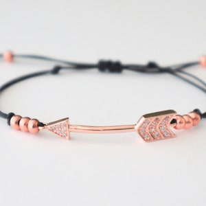 Arrow Bracelet with Rose Gold Connector