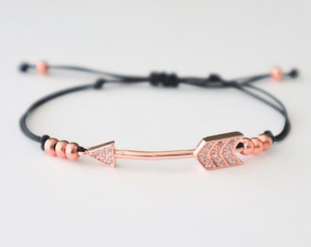 Arrow Bracelet with Rose Gold Connector