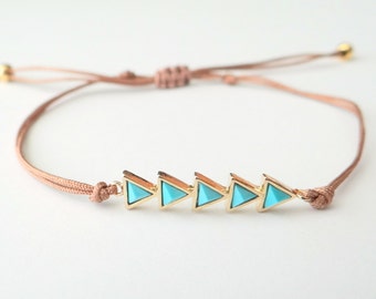 Arrow Bracelet with Turquoise Connector