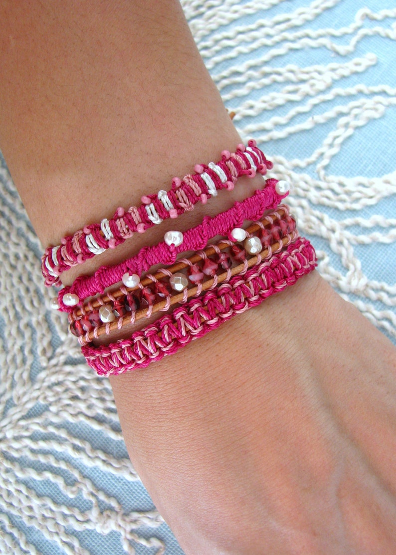 Arm Candy Wrap Bracelet with Freshwater Pearls and a Gold Etsy
