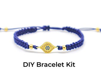 DIY Bracelet Kit - Rhinestone Macrame Bracelet Tutorial