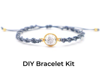 DIY Bracelet Kit - Druzy Spiral Knot Macrame Tutorial