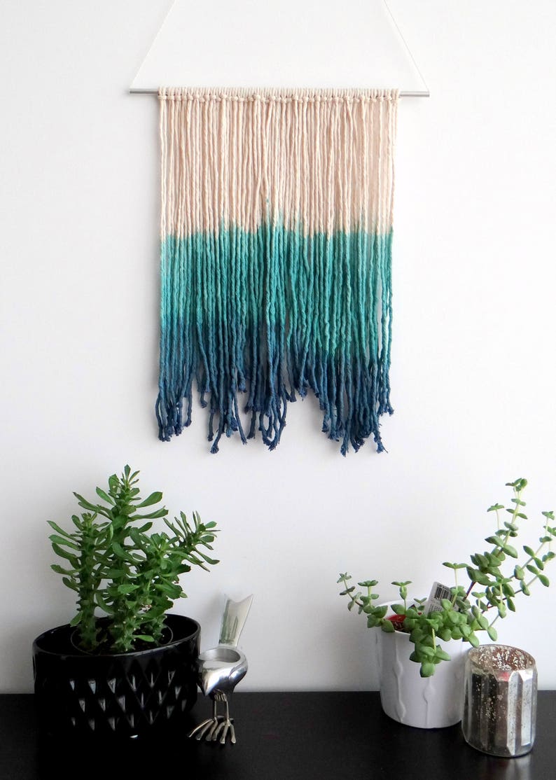 Hand Dyed Macrame Wall Hanging Etsy