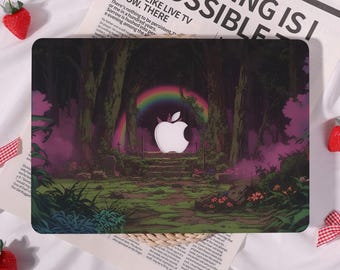 Rainbow Forest Unique Hard Matte Laptop Case for MacBook Pro 16/14/13,Macbook Air 13/15 2025,Ret 12/15,Neo,M3 M4 M5 Pro,M5 Max,Custom Gift