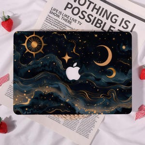 Night Moon Unique Hard Matte Laptop Case for MacBook Pro 16/14/13,Macbook Air 13/15 2026,Ret 12/15,Neo A18,M3 M4 M5 Pro,M5 Max,Custom Gift