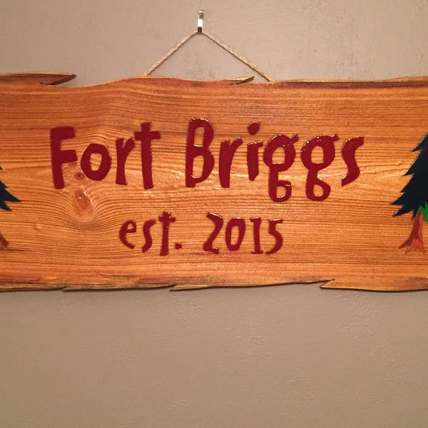 Wooden sign - Fort Briggs