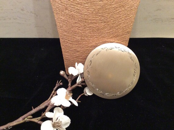 Vintage 1950s Sterling Silver Rex Powder Compact,