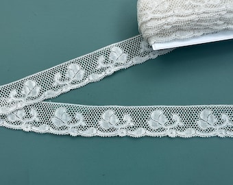 Vintage Ivory French Lace Trim, Vintage Crafting Sewing Supplies