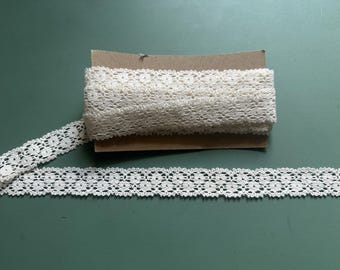 Vintage White Cotton /Poly Lace Trim Edging