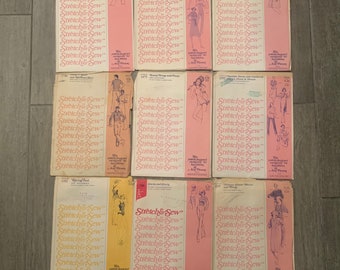 Vintage 1970s Stretch & Sew Pants Patterns Women's and Men's Designed for Knit Fabrics by Ann Person, Seventies Sewing Patterns