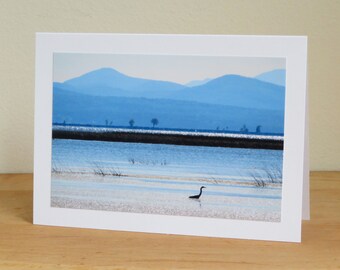 Heron Silhouette, Lake Champlain VT - Inspirational / Birthday / Just Because Greeting Card