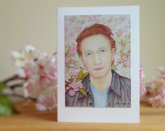 U2 Bono with Cherry Blossoms - Cedarwood Road - Inspirational / Birthday / Just Because / Rock Star Fan Greeting Card