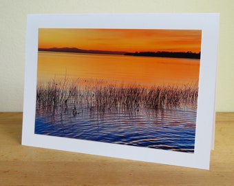 Sunset Gradient on Vermont Lake  - Inspirational / Birthday / Sympathy / Just Because Greeting Card