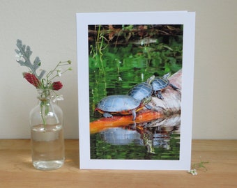 Three Turtles on Vermont Lake - Inspirational / Birthday / Just Because Greeting Card