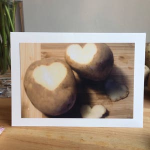 Corazones de papa - Tarjeta de San Valentín, Tarjeta de aniversario, Tarjeta de amor, Tarjeta de felicitación de cumpleaños