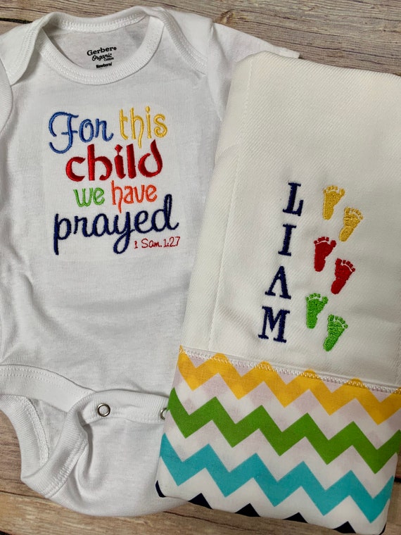 for this child i have prayed onesie