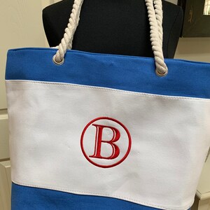 Personalized Canvas Beach Tote/Bag