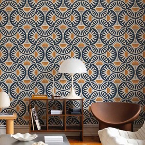 Geometric accent wall home design inspiration