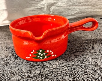 Waechtersbach Red Christmas Tree Open Handled Sauce Server