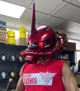 Gundam Zaku Helmet LED Head Life Size Cosplay Weapon Armor Prop - Etsy