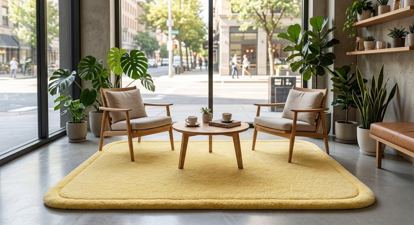 Butter Yellow Rug Large Area Rug for Living Room Sofa Soft Plush Tufted ...