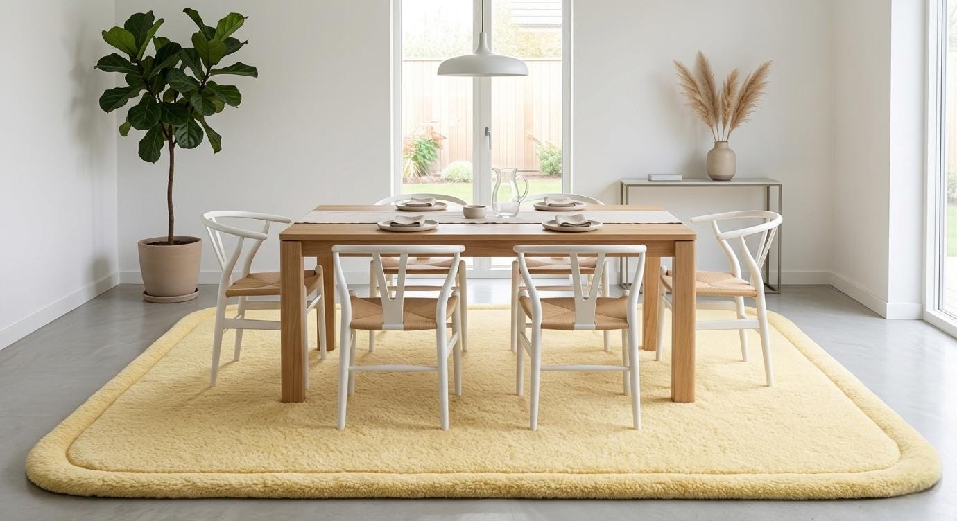 Butter Yellow Rug Large Area Rug for Living Room Sofa Soft Plush Tufted ...